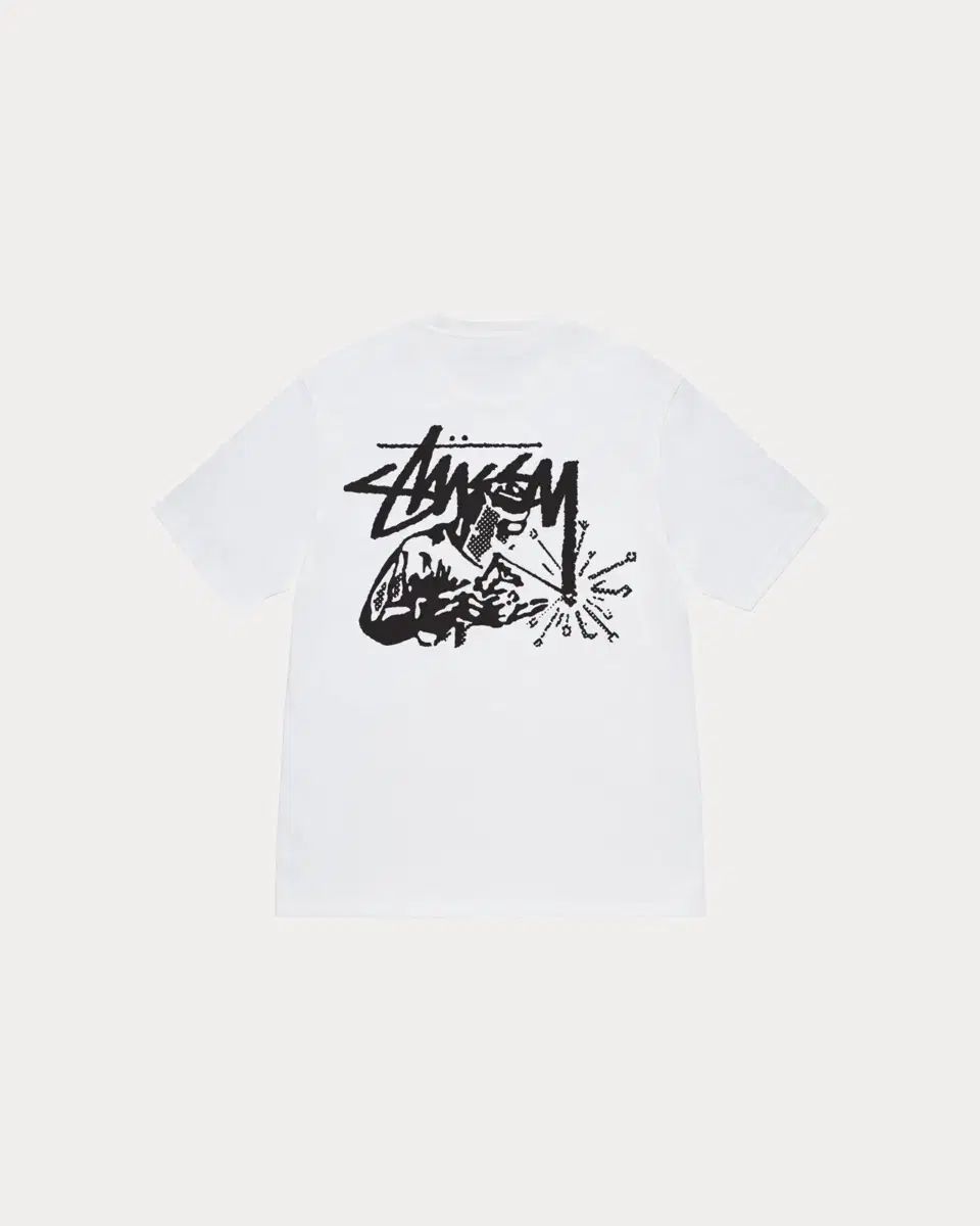 M ストゥージー 溶接機 半袖 Tシャツ 白