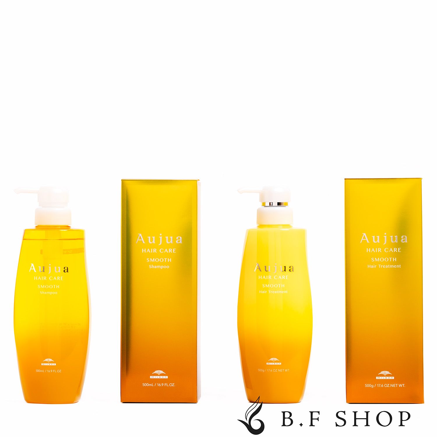 セット品 ミルボン オージュア スムース シャンプー ＆ ヘアトリートメント 500ml milbon aujua LSC