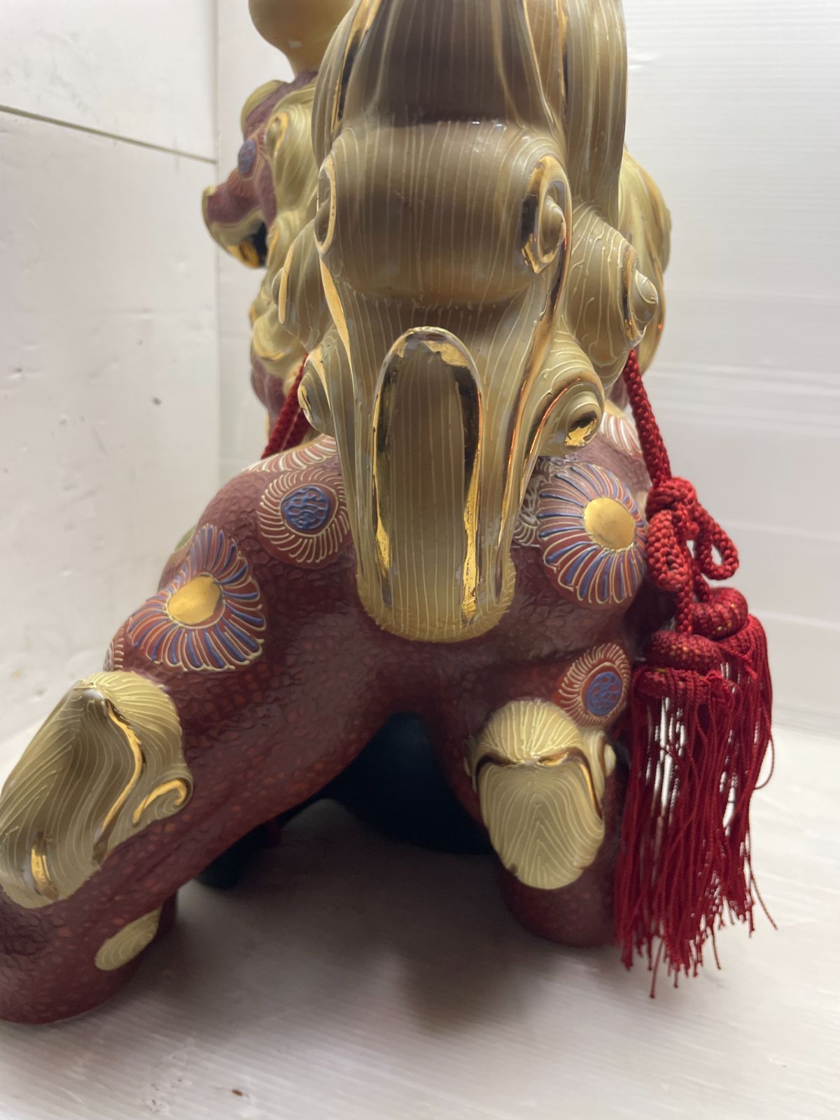 九谷焼 大型の唐獅子 打出の小槌 - メルカリ