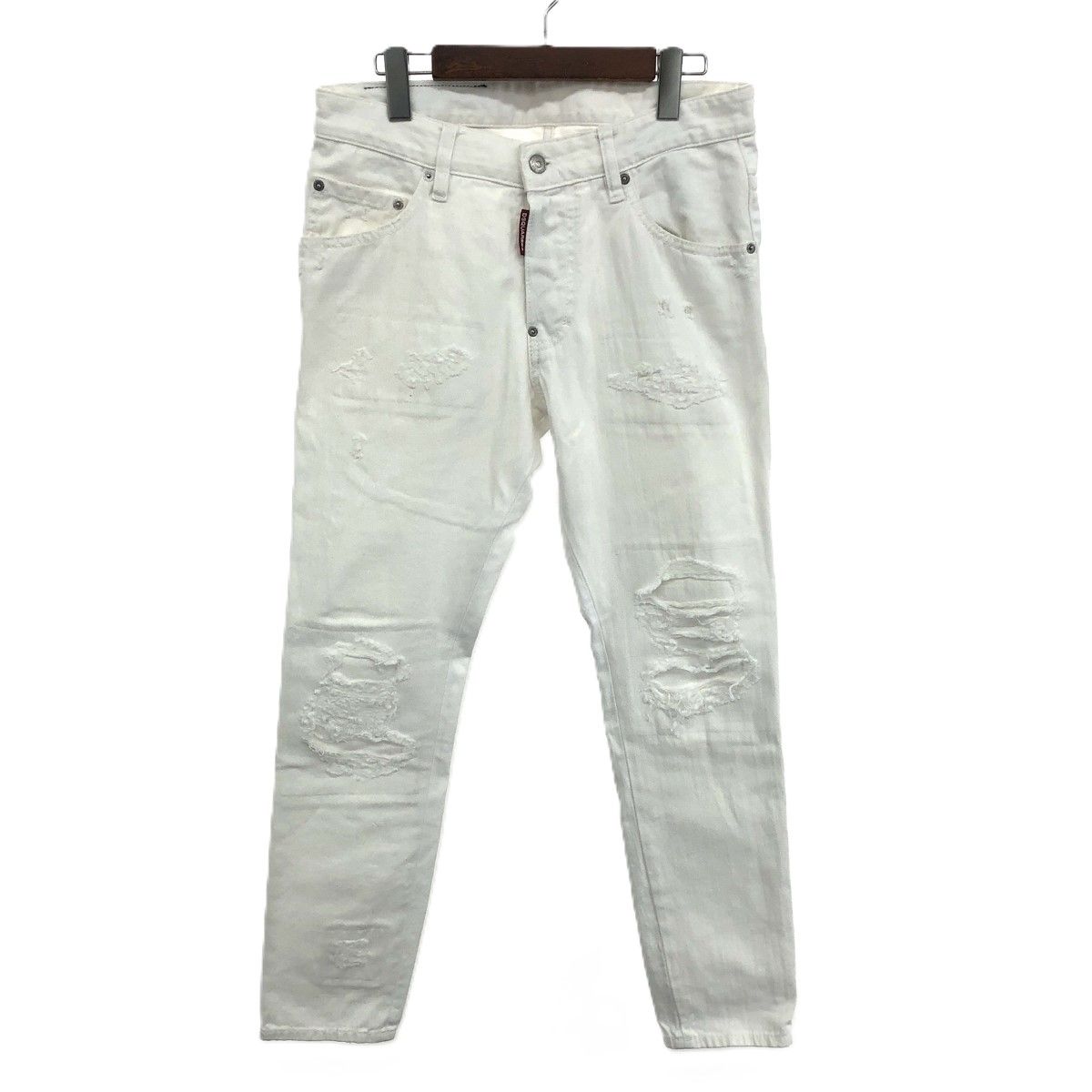 良好 Dsquared2 ディースクエアード ダメージ加工 デニム パンツ サイズ:46 S74LB1278 ホワイト メンズ SKATER  JEANS 240001113522 - メルカリ