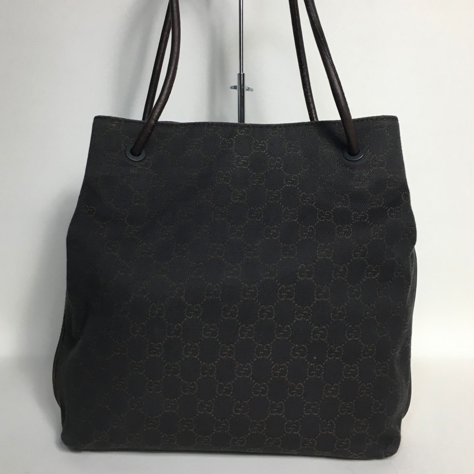 2504-127｜美品｜グッチ GGキャンバス トートバッグ ブラック