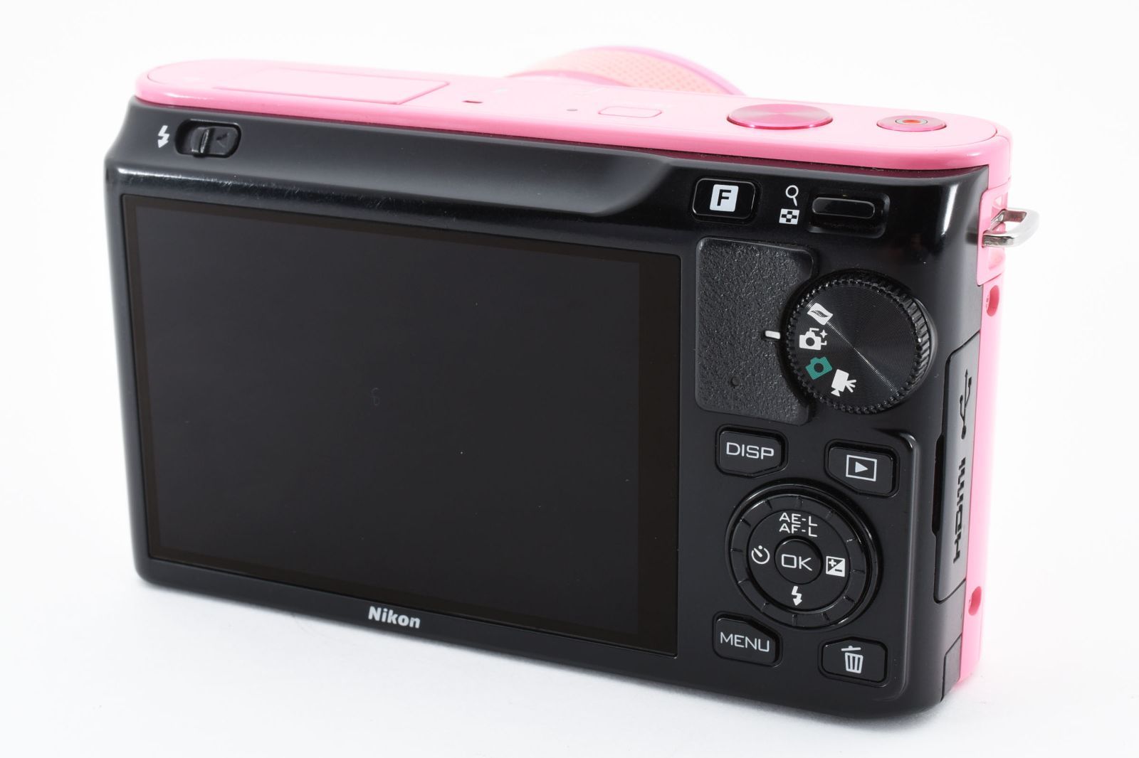 3444 【ジャンク】 Nikon 1 J1 Digital Camera 10-30mm Lens Kit Pink 