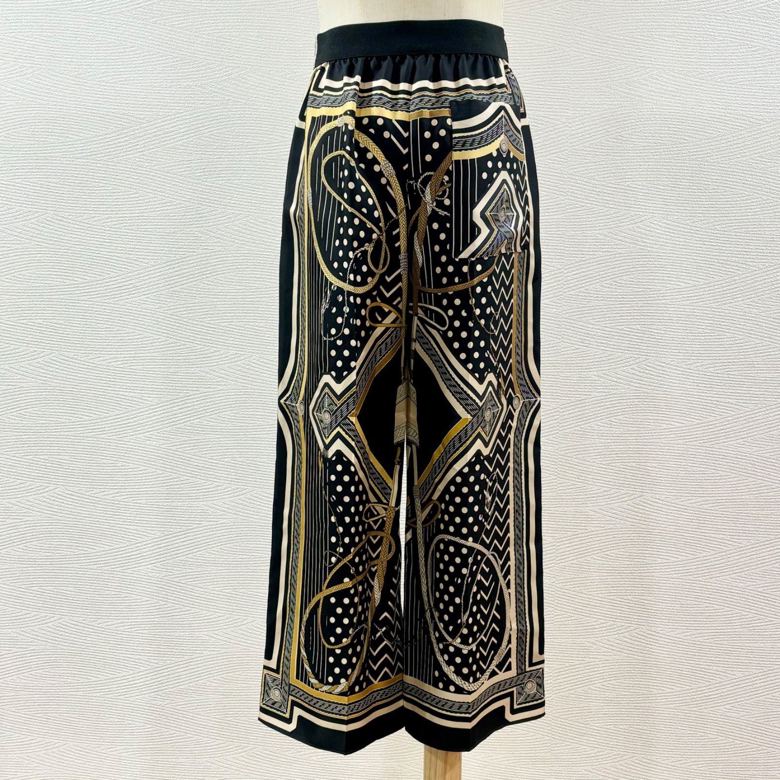 希少!未使用品◎HERMESエルメス シルクパンツ/シルク100