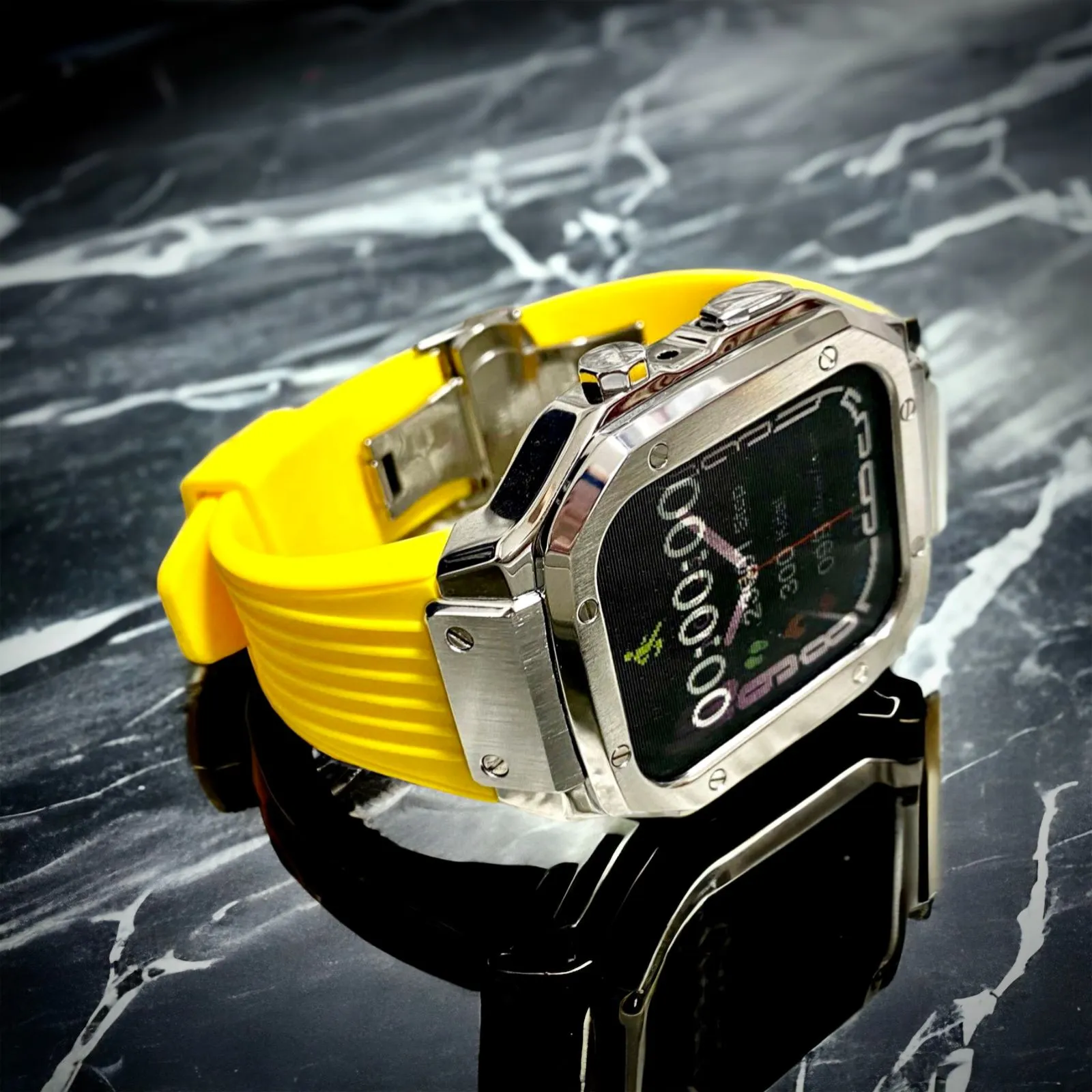 シルバー☆Apple Watch ラバーバンド ケース アップルウォッチ シルバー☆Apple Watch ラバーバンド ケース アップルウォッチ