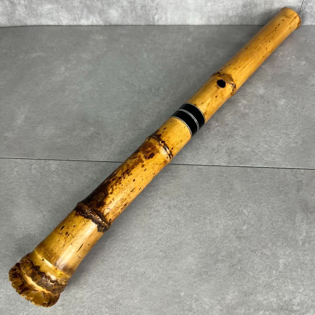 竹製 尺八 琴古流 バチ型 1尺6寸 5孔 2分割