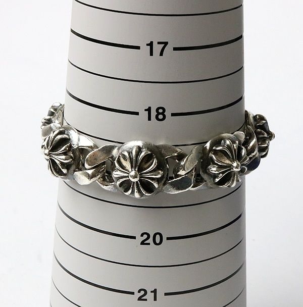 クロムハーツ クロスリンク 6LINKブレスレット 新品＆燻加工済 クロム