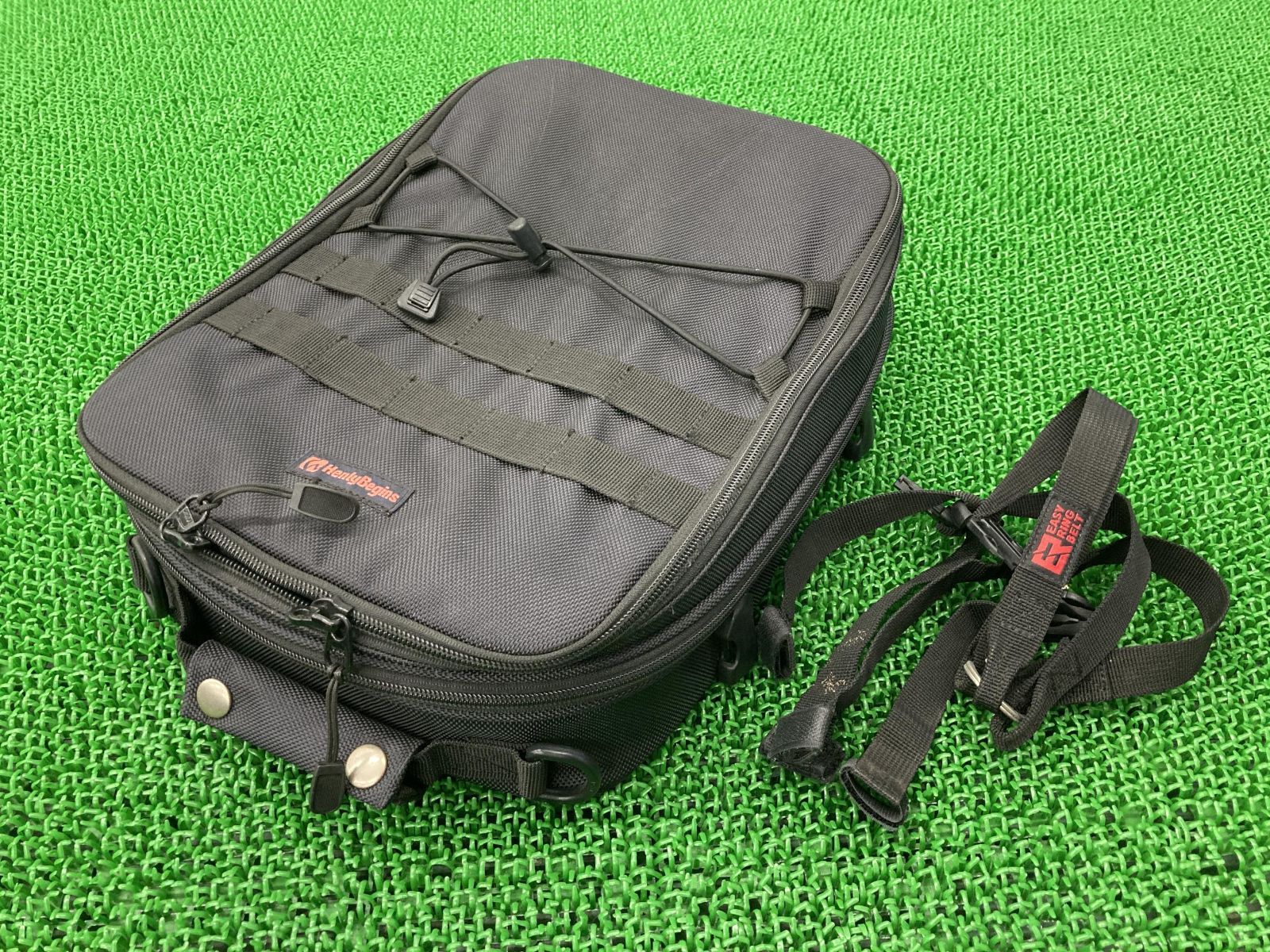 ヘンリービギンズ製 シートバッグ 青 社外 中古 バイク 部品 HenlyBegins DH-722 CBR NSR GSX YZF CB400SF ゼファー400 GPZ900R CB1300SF