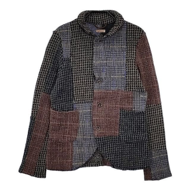 KAPITAL ツイード天竺 ニット パッチワークファーム ジャケット マルチ レディース キャピタル 5-1002T∞