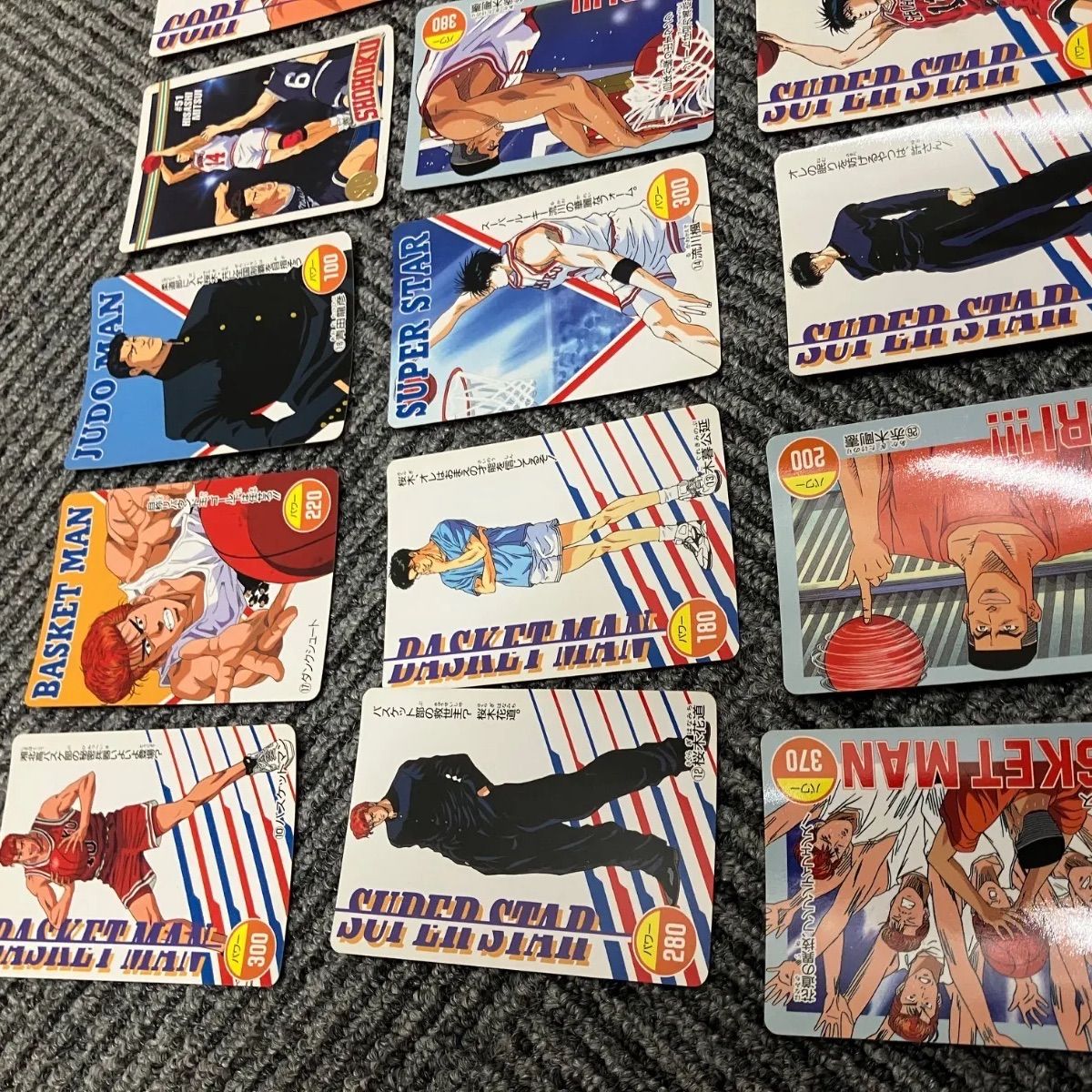 スラムダンクカードダスマスターズ　まとめ売り カードダス スラムダンク 12枚セット まとめ売り 当時現物 激