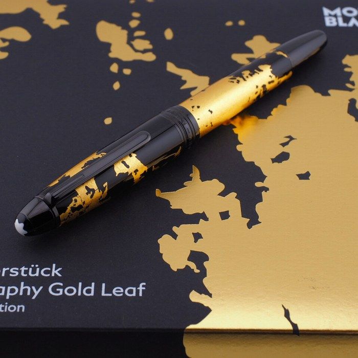 中古】(モンブラン) MONTBLANC #146 ゴールドリーフ フレックスニブ  