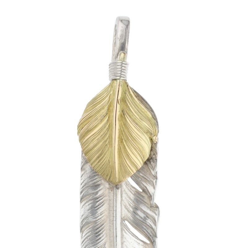  ゴローズ 上金特大フェザー 左向き ネックレストップ メンズ 特大 ネックレス アクセサリー