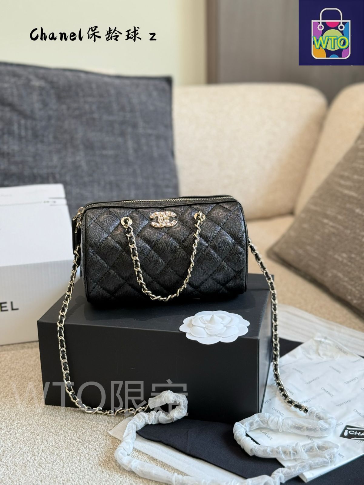 【容量たっぷり◎】CHANEL 24K スモール ボウリングバッグ スモール ボーリング バッグ、パテント クランプル カーフスキン