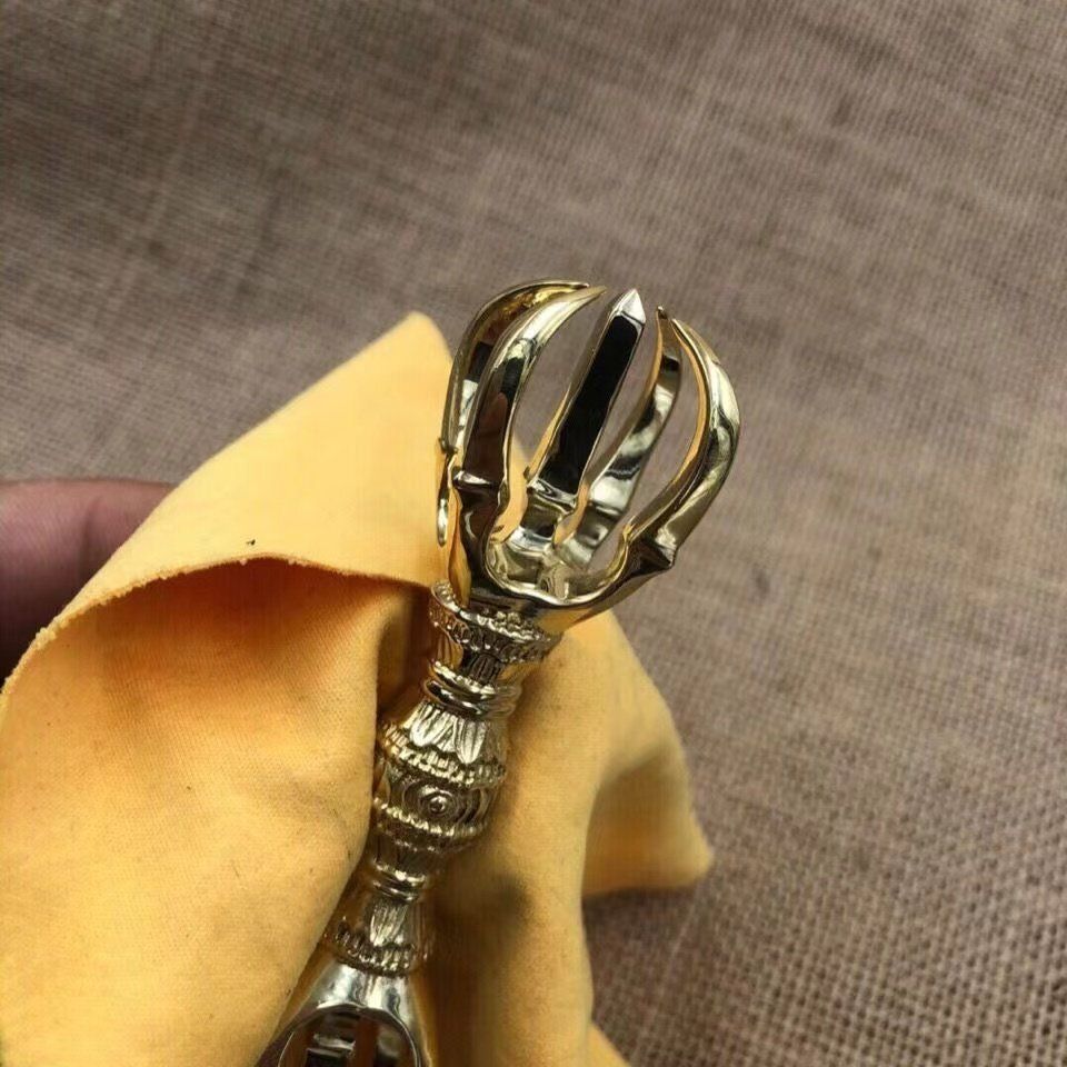 【修縁堂】密教法具 真言宗 穢れ跡金剛杵 寺院用仏具 密教法具 寺院用仏具」真言宗 金剛杵 五鈷杵 仏教芸術品 銅製