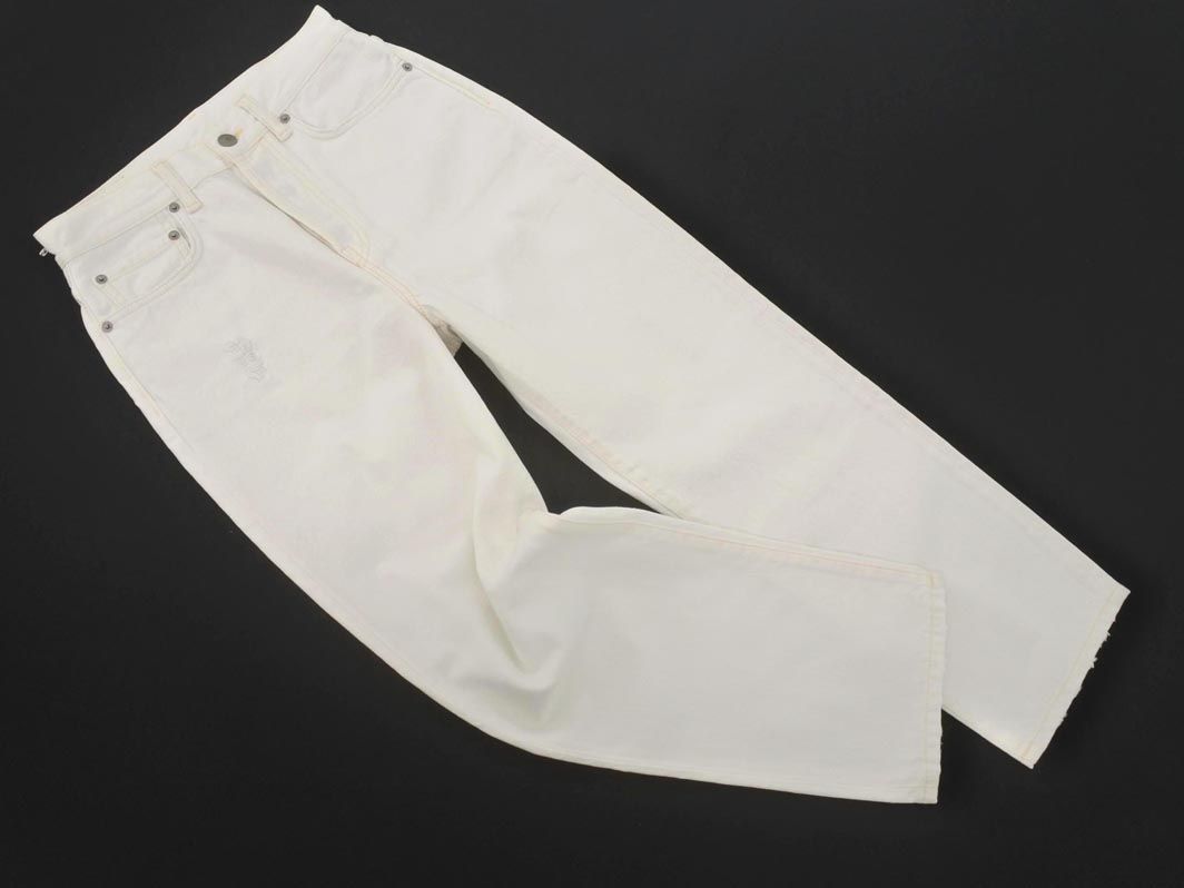 ACNE STUDIOS アクネストゥディオズ ボタンフライ ストレート デニムパンツ size27|白 ◎レディース