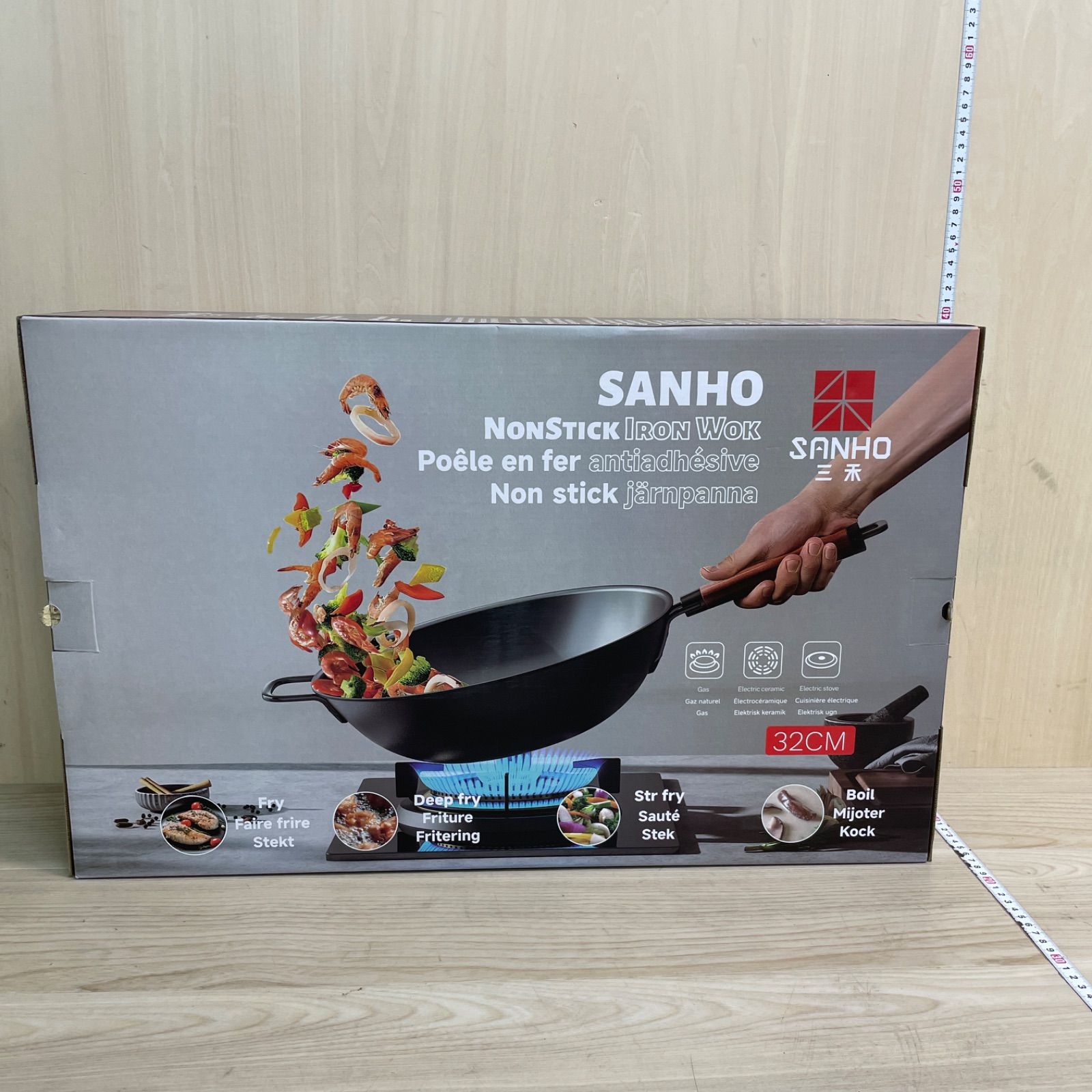 コストコ 新品 サンホ 鉄製深型フライパン　蓋付き 32cm 楽天市場】【COSTCO】コストコ【SANHO】サンホ 鉄製深型