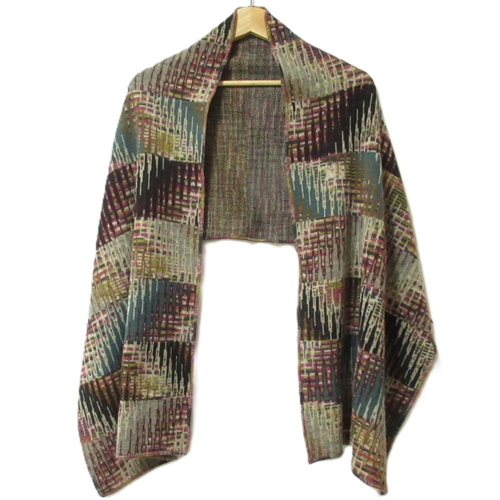 美品 MISSONI ミッソーニ カーディガン ジレ ベスト マフラー ストール アンサンブルニット サイズ42 マルチカラー レディース 古着 中古 MISSONI - 美品 MISSONI ミッソーニ カーディガン ジレ ベスト