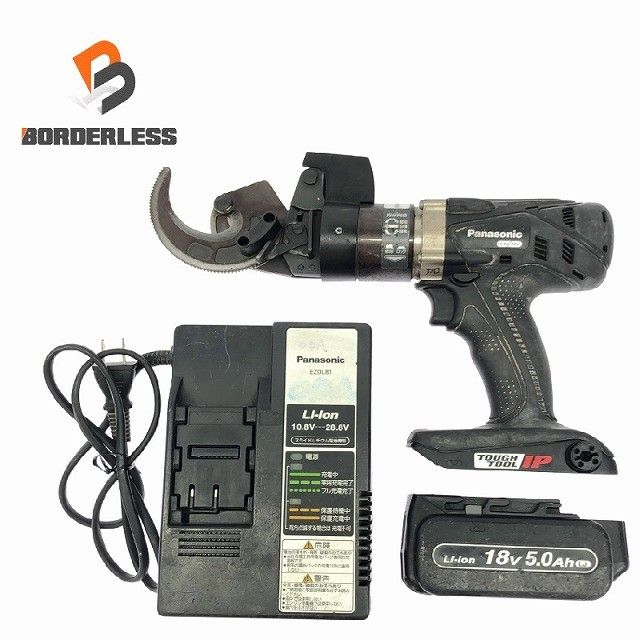 品 Panasonic パナソニック 18V 充電ケーブルカッター EZ45A7 バッテリ1個 18V 5.0Ah 充電器付 電気工事 コードレス 切断