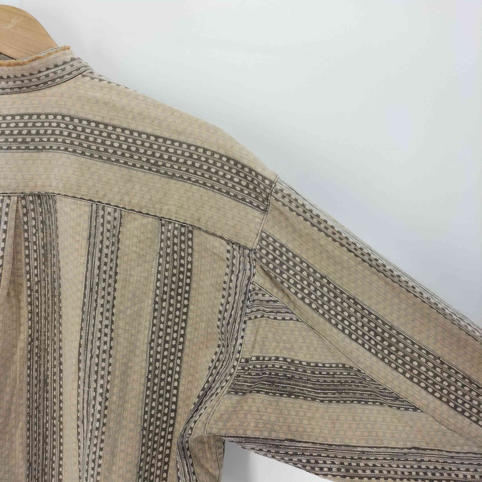 80s 筆タグ ISSEYMIYAKE イッセイミヤケ ストライププルオーバー ISSEY MIYAKE(イッセイミヤケ) 80's筆タグスタンドカラー