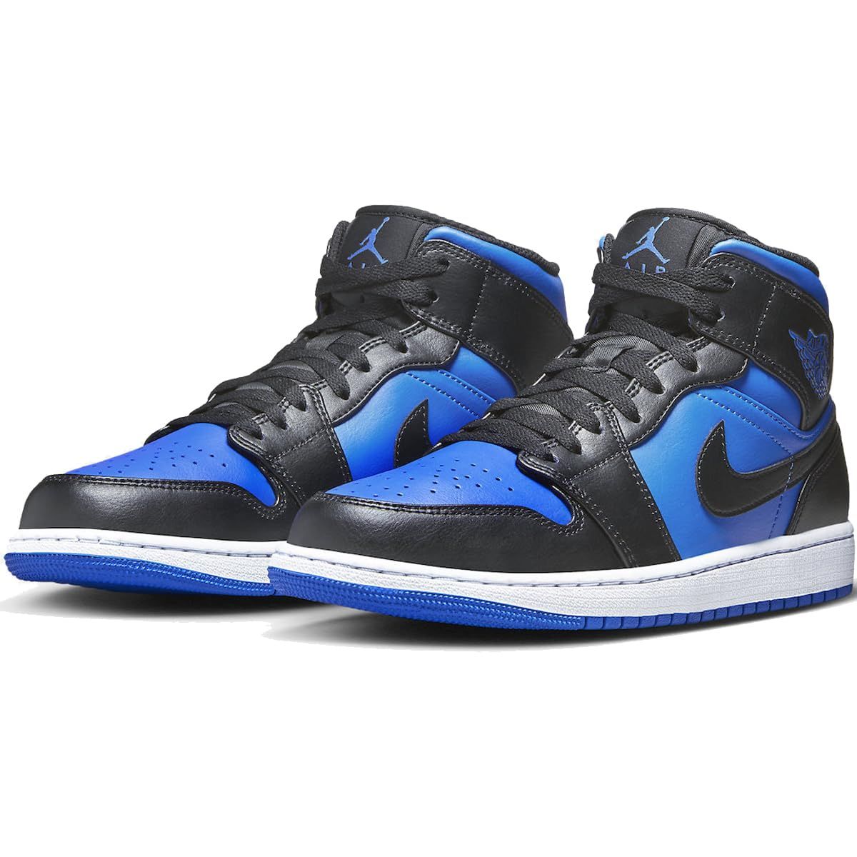 [ナイキ] エア ジョーダン 1 MID [AIR JORDAN 1 MID] ブラック/ブラック/ホワイト/ロイヤルブルー DQ8426-042 日本国内正規品 27.5cm [ブラック/ブラック/ホワイト/ロイヤルブルー] [27.5 cm]