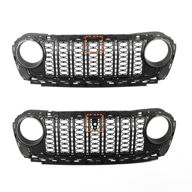 18-24JEEPラングラーJL用無孔フロントグリル フェイスガード