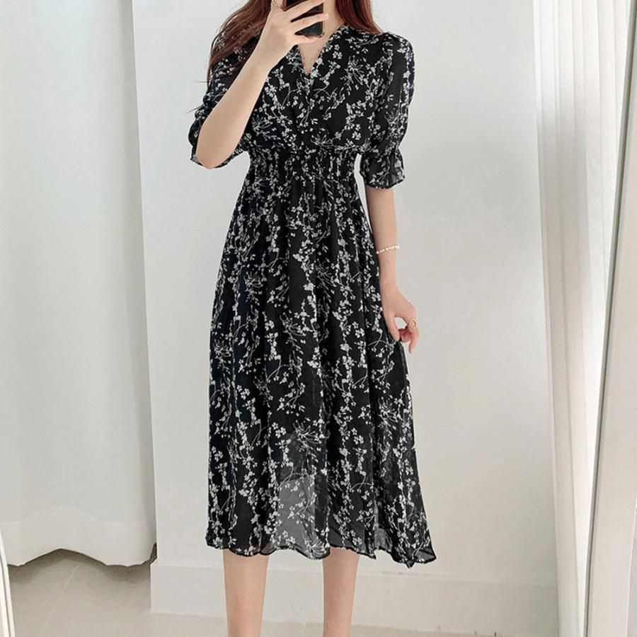 ワンピース春夏カシュクール風