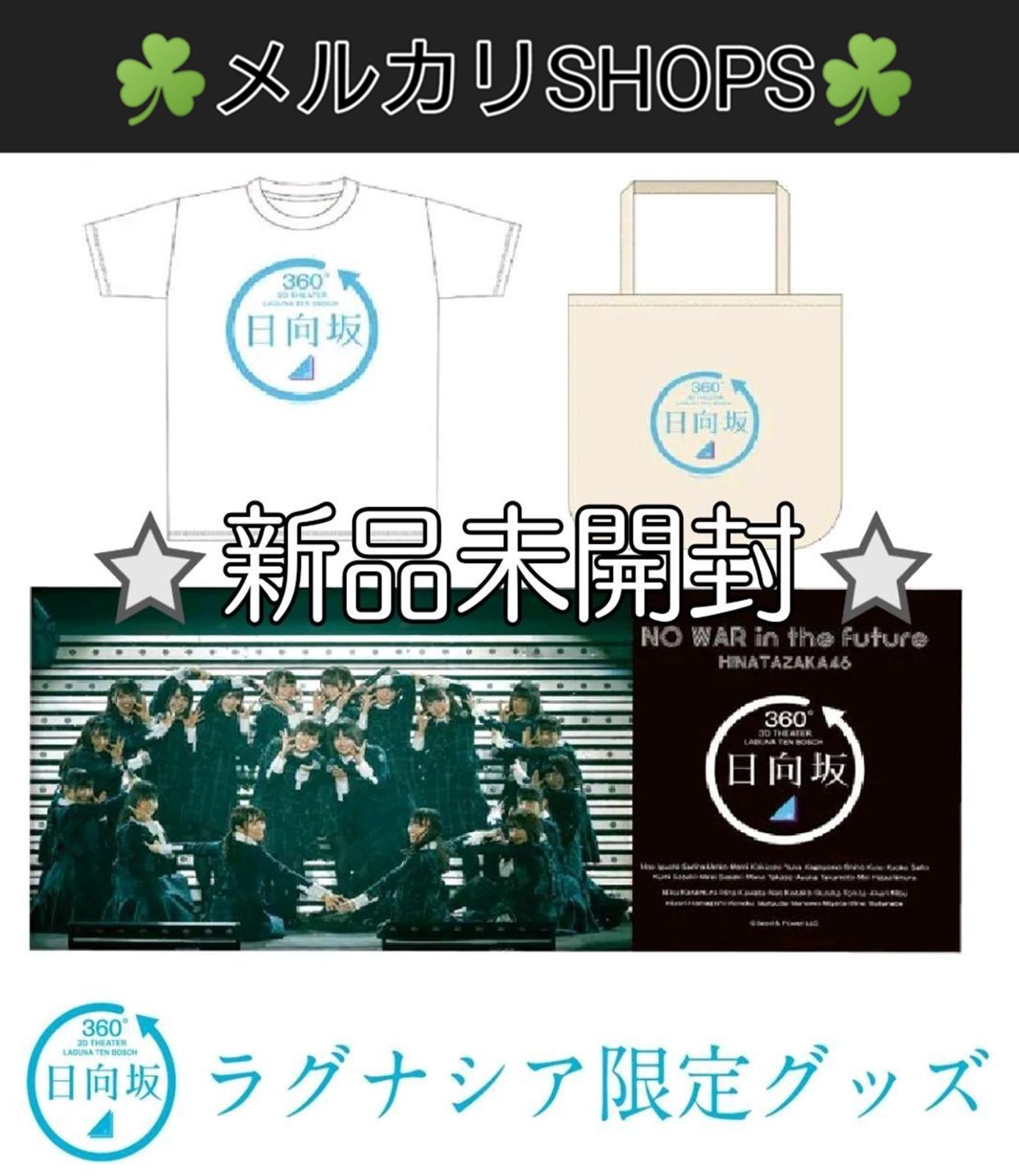 【会場受取予約済】日向坂46 360° 3Dシアター オリジナルグッズ チケットホルダー(検索用:ひらがなけやき けやき坂46 ラグーナテンボス)① S-2 日向坂46　360°３Dシアター ラグナシア 限定グッズ Tシャツ