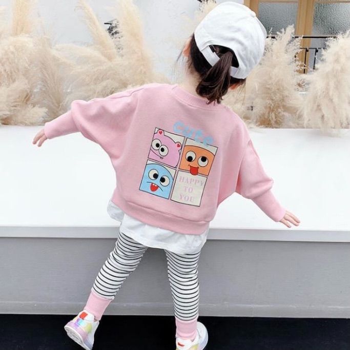 キッズ モンスターセットアップ 韓国子供服 レギンス トレーナー 