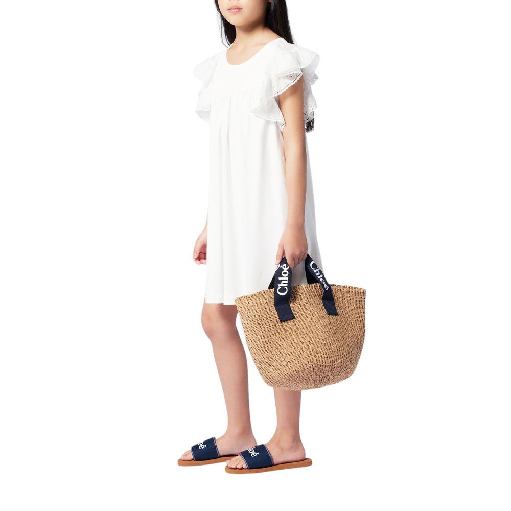 クロエ バッグ バスケットバッグ かごバッグ ベージュ ネイビー CHLOE クロエ バッグ かごバッグ CHLOE BASKET BAG C20427 859 NAVY