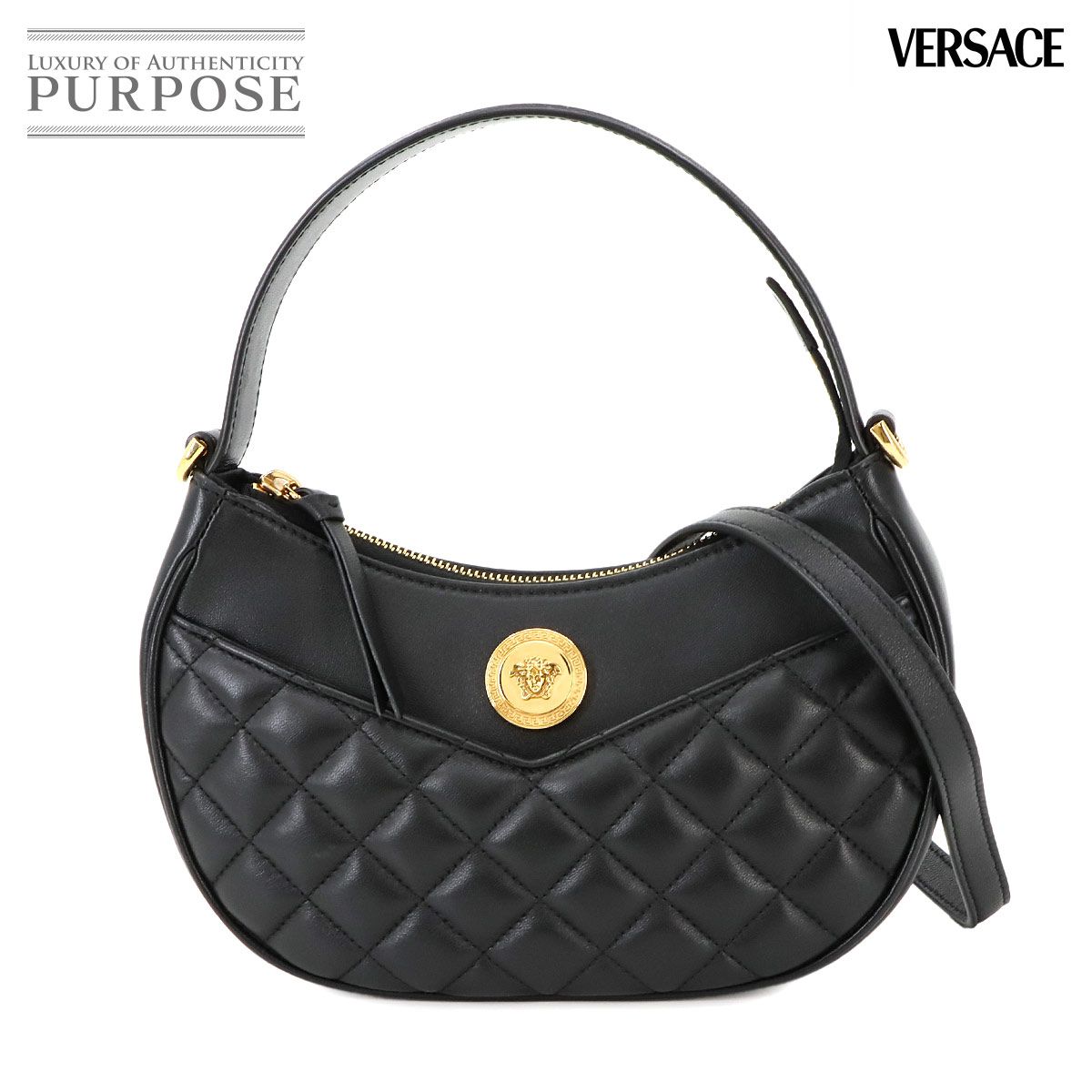 未使用 展示品 ヴェルサーチェ VERSACE メデューサ キルティング 