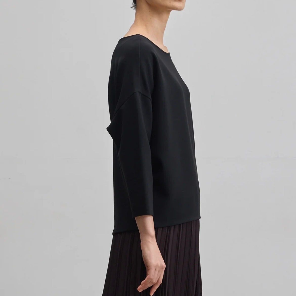 【美品】soeju ソージュ コクーンブラウス8分袖 ブラック L コクーンブラウス8分袖 - SOÉJU online store｜上質な大人の女性