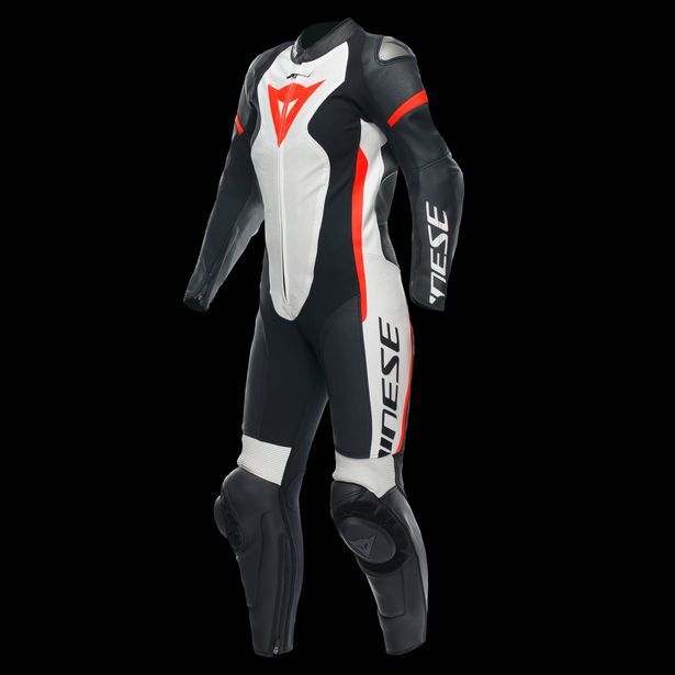Dainese / ダイネーゼ Grobnik Lady Leather 1Pc Suit Perf. Black/White/Fluo-Red  Size 54 | 202513484N32010