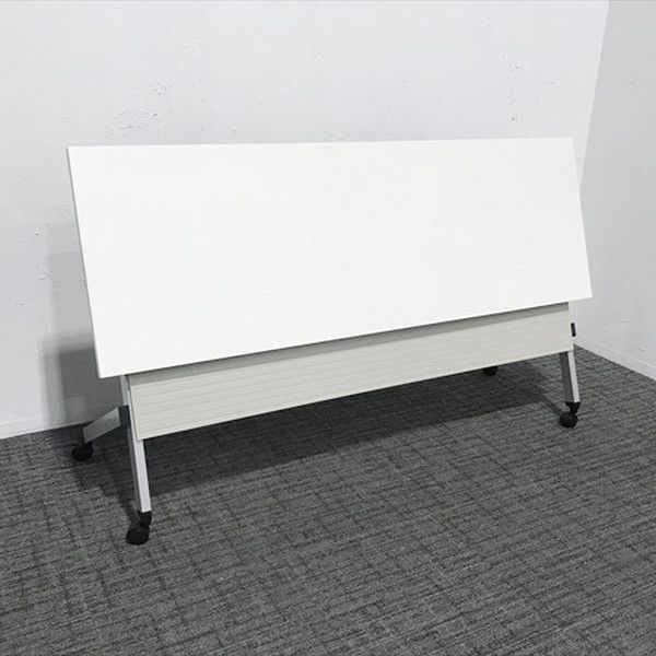 会議テーブル フラップ式 プラッテ 幕板付 内田洋行 ウチダ ピュアホワイト MARWIL-DEMENAGEMENTS_CH