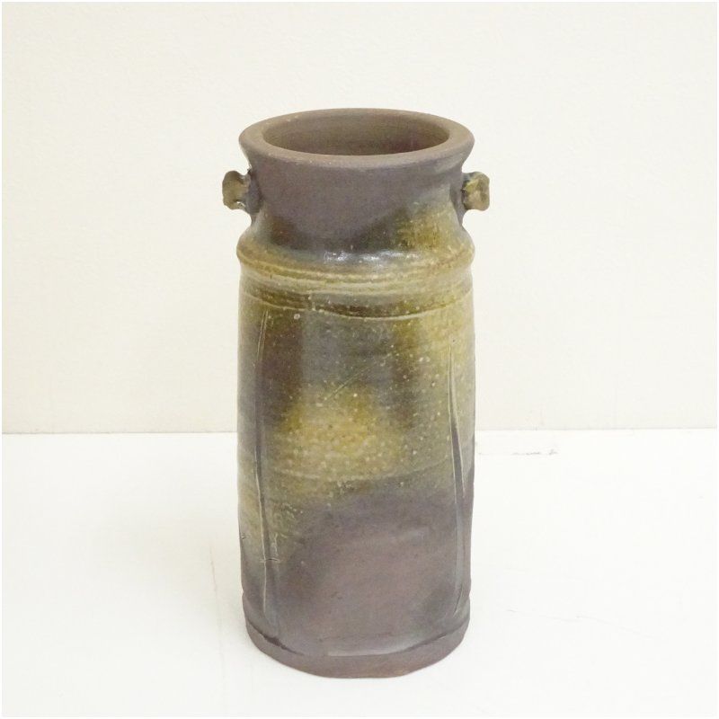 備前焼 山本出造 花入（共箱）花入れ 茶道 茶道具 花瓶 花器