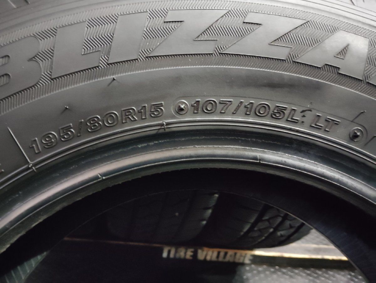 BS BRIDGESTONE BLIZZAK VL1 195/80R15 107/105L LT 15インチ スタッドレス 4本 19年製 バリ溝 ハイエース キャラバン等　(KTL064)