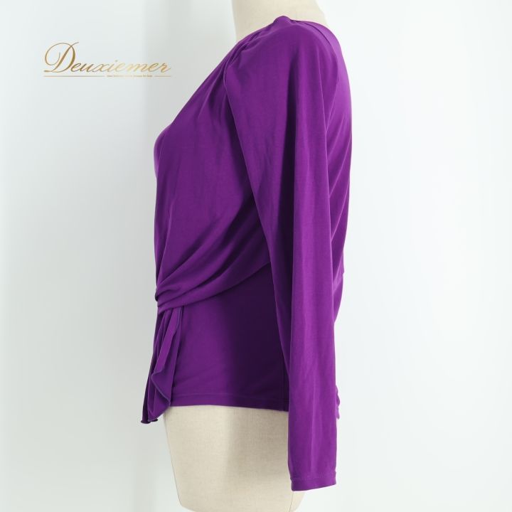 【社交ダンス】チャコット  Dance パープルペイズリー調トップス 社交ダンス】チャコット Dance パープルペイズリー調トップス 社交