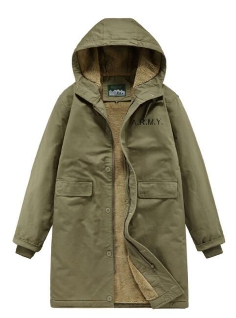 チャオパニック ミリタリー風フーデッドモッズコート カーキ Mサイズ ラグスタイル LUXSTYLE M-51モッズコート⁄ミリタリージャケット