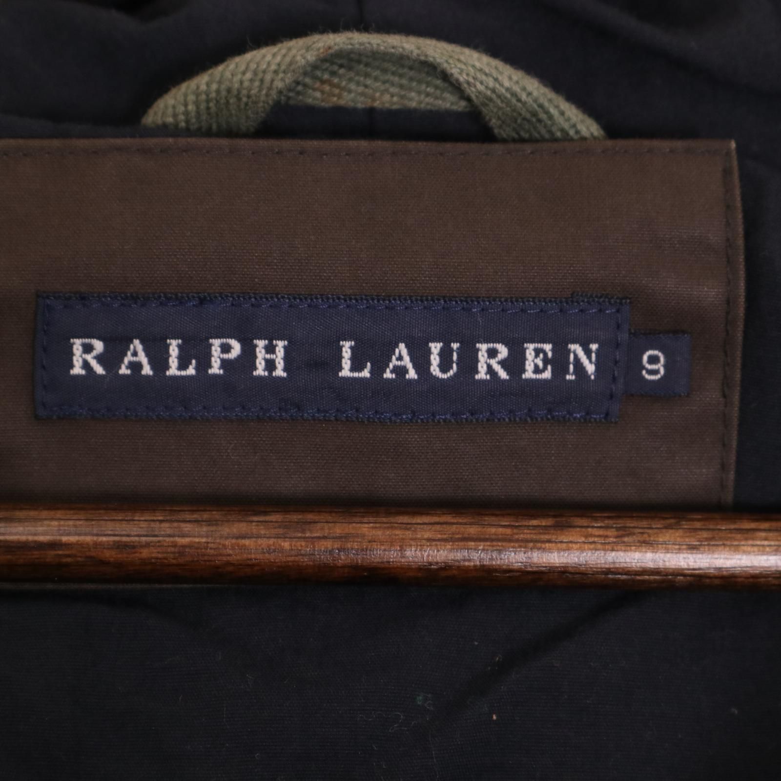 RALPH LAUREN ラルフローレン フーデット オイルド ダウンジャケット 表記サイズ9　【2406】