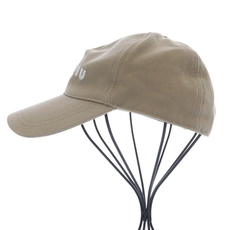 miu miu ベージュ キャップ S