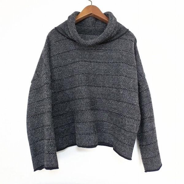 ひろこ wnc ヒロココシノ HIROKOKOSHINO セーター・ニット 40 黒 グレー 総柄