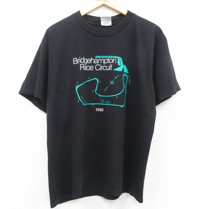 L/古着 半袖 ビンテージ Tシャツ メンズ 90s レース サーキット 