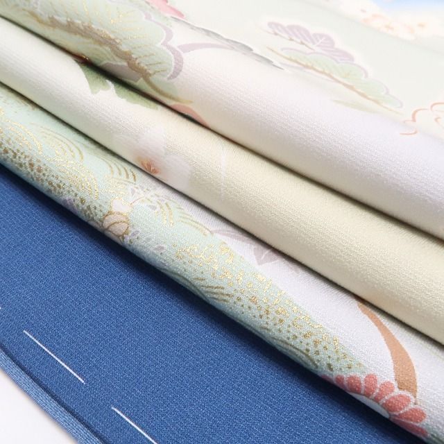 正絹 仕付け糸付