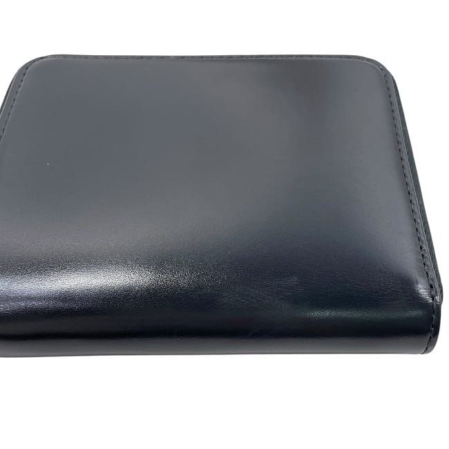 メゾンマルジェラ 二つ折り 財布 ブラック S55UI0197 美品 レザー  