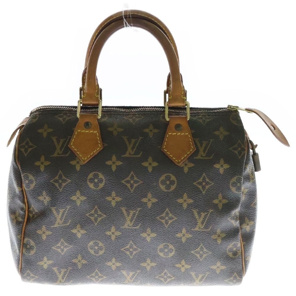 LOUIS VUITTON ルイヴィトン モノグラム スピーディ25 ハンドバッグ ミニボストンバッグ ブラウン PVCレザー