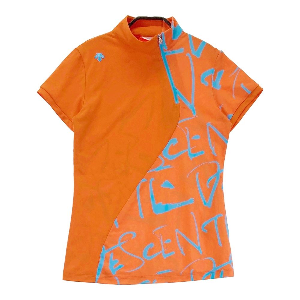 サイズ M DESCENTE GOLF デサントゴルフ 万美コラボ 半袖ハーフジップTシャツ オレンジ系 240101415655 ゴルフウェア レディース ストスト