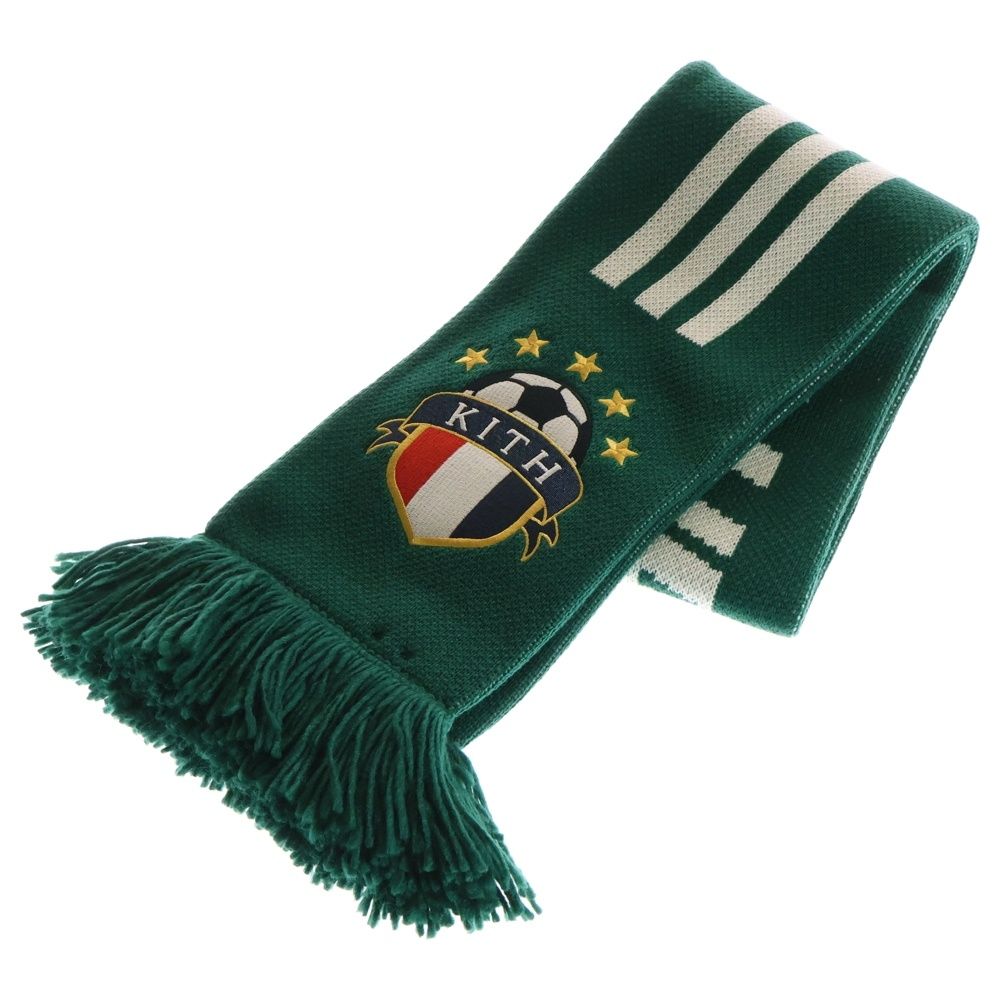 KITH キス 25SS adidas Football Scarf アディダス フットボールスカーフ ニットマフラー グリーン JN3603