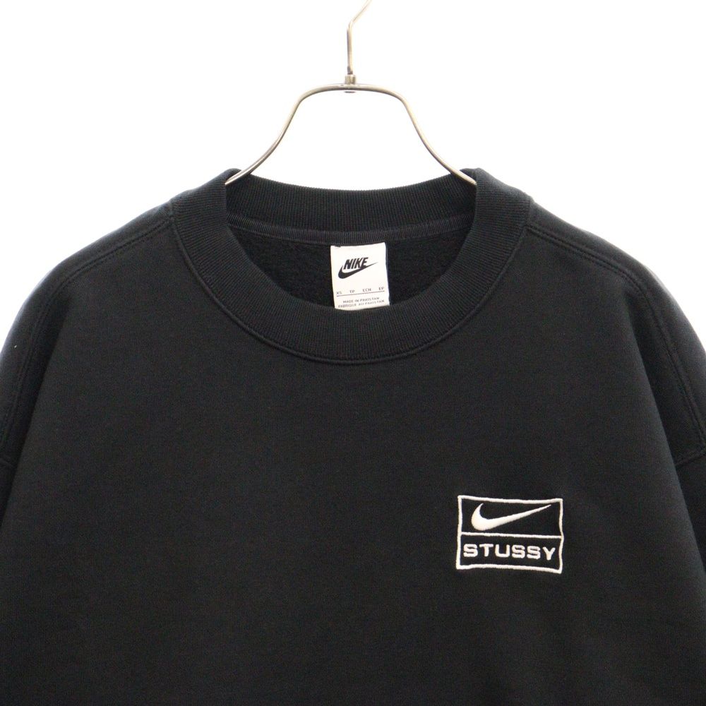 NIKE (ナイキ) ×STUSSY Wash Crew ステューシー ウォッシュ クルーネック スウェットトレーナー ブラック DO5310-010  - メルカリ