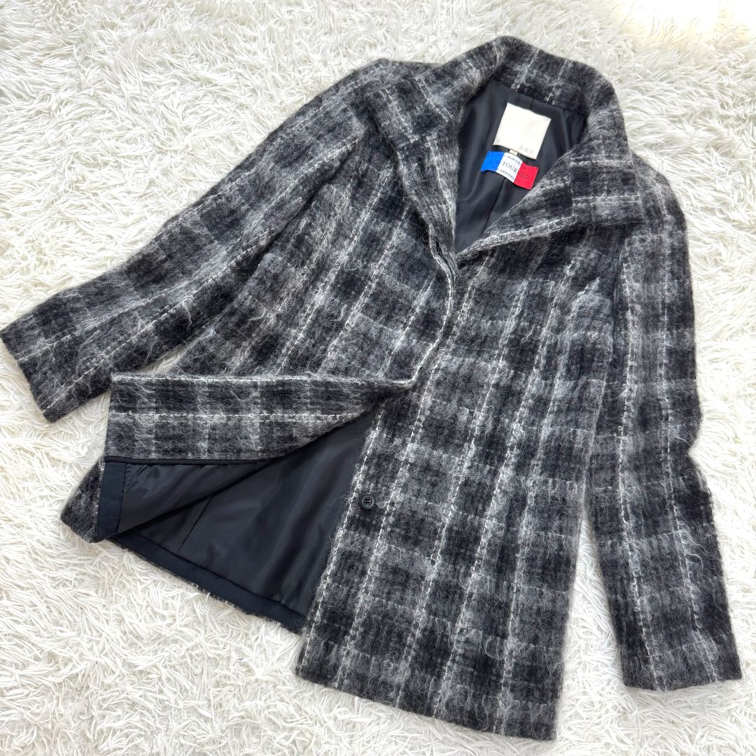 【新品タグ付き】高級 ミンクファーコート ブラック 本毛皮 13号 80cm ミンクコート ファーコート 高級毛皮コート 13号 XL ブラック ミンク