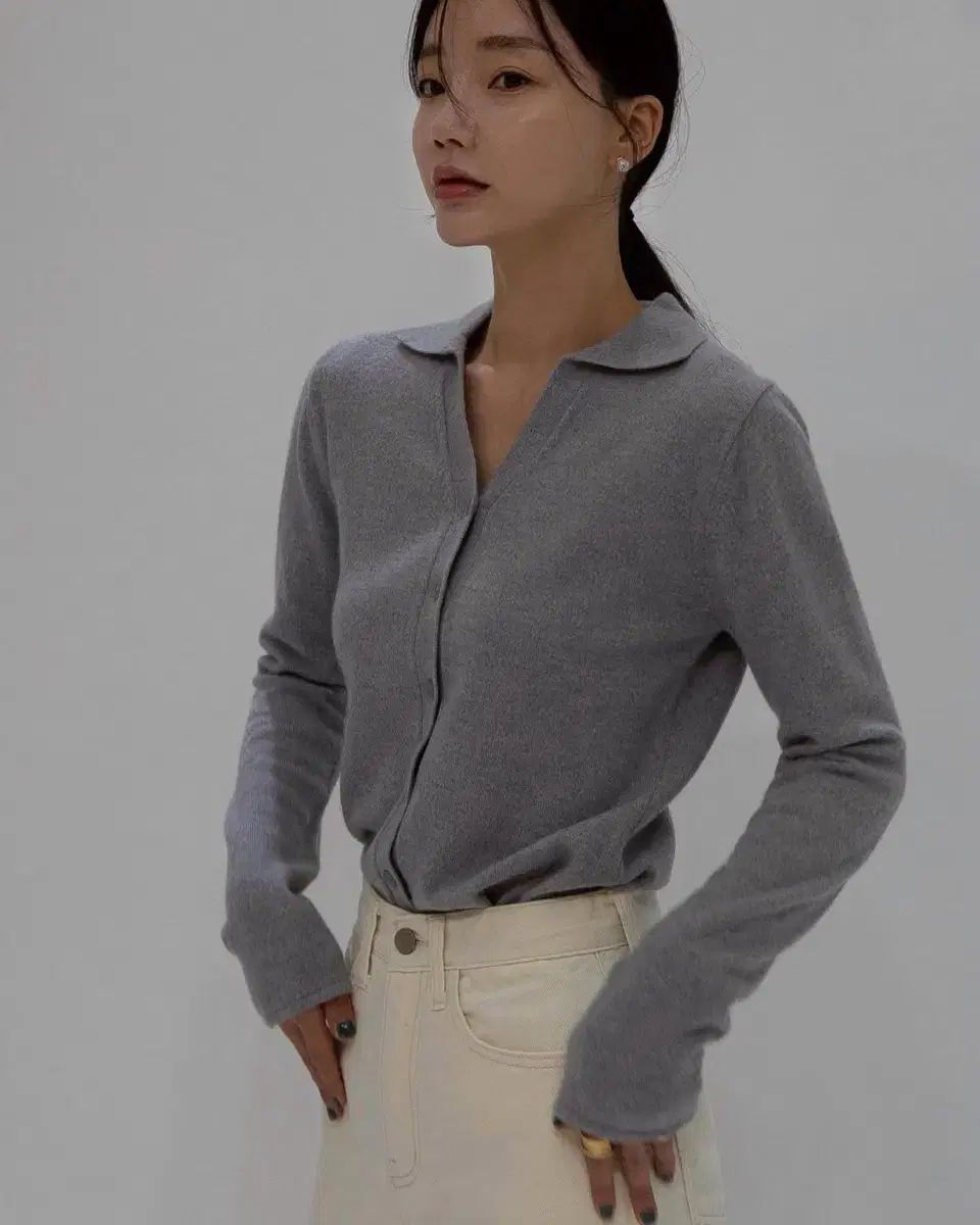  グレールーム ウール 100 ニット アイボリー 長袖 ニット セーター