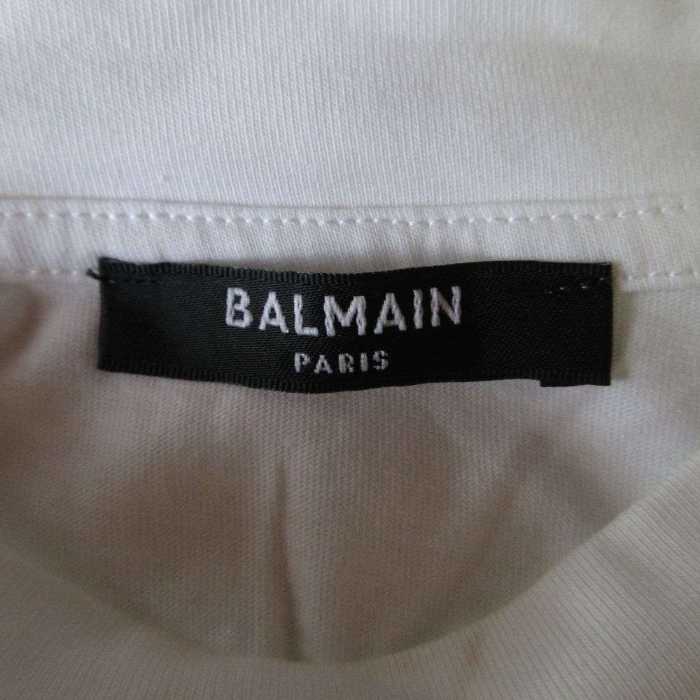 良品 BALMAIN バルマン 半袖 クロップドTシャツ サイズXS ホワイト  