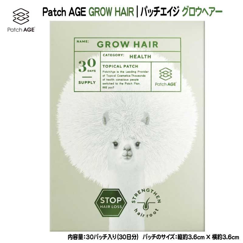 パッチエイジ　GROW HAIR グロウヘアー　３０日分　頭皮ケア